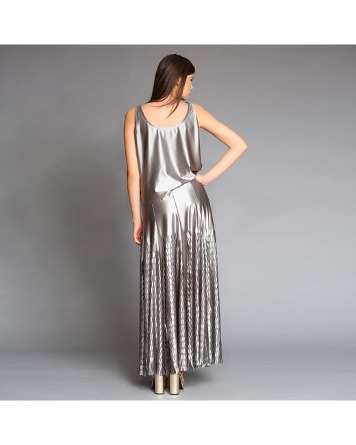 Silvia Serban Gray Laser Cut Top
