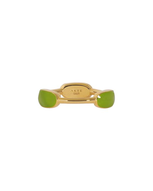 Arte Madrid Yellow Toggle Pillow Dome Ring