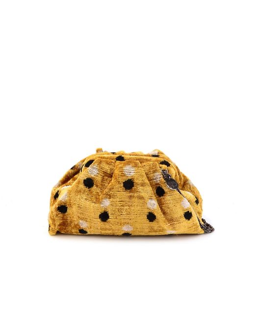 SJW BAGS LONDON Yellow Victoria Ikat Mini Pouch Bag