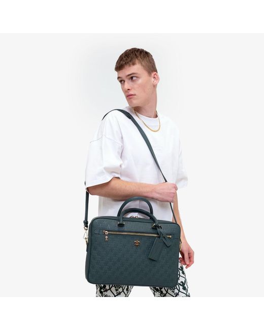 PLACE OF ELMS Green Bonsai Gentlemen Monolink Briefcase for men