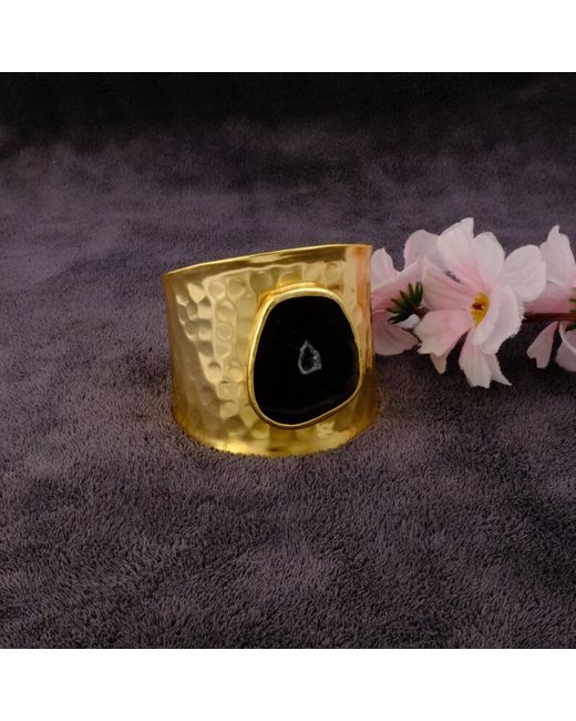 Sibylla Delphica Black Drusy Agate Bangle