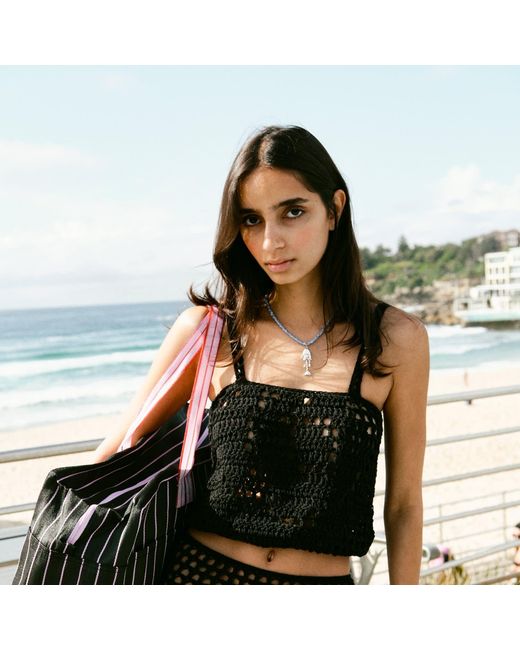 Gunes Swim Black Ink Rose Cami