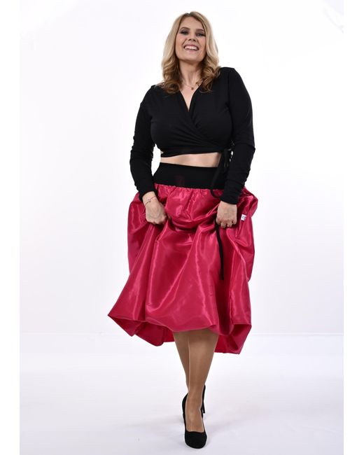 Frock Tales Red Enoki Puffball Skirt