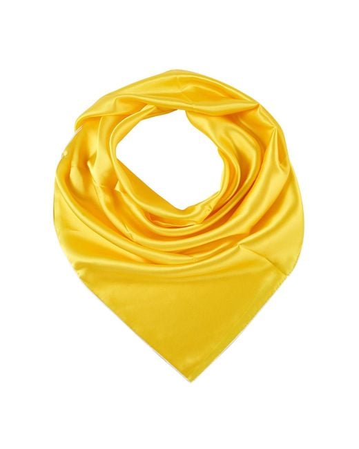 Soft Strokes Silk Yellow Pure Silk Scarf Daffodil Solid Colour Collection Small