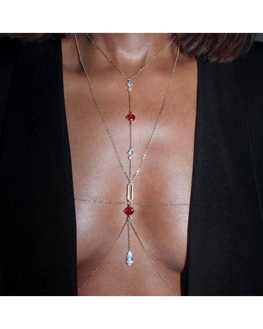Studio Baloge White Lumina Drama Body Chain
