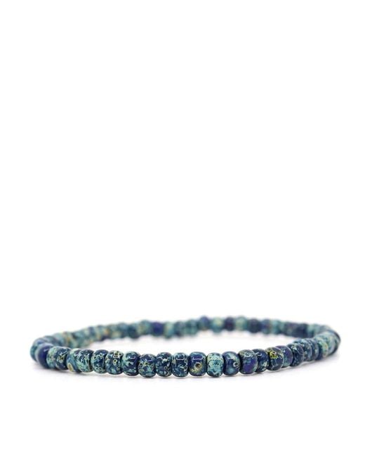 Shar Oke Blue Neutrals & Czech Picasso Bracelet for men