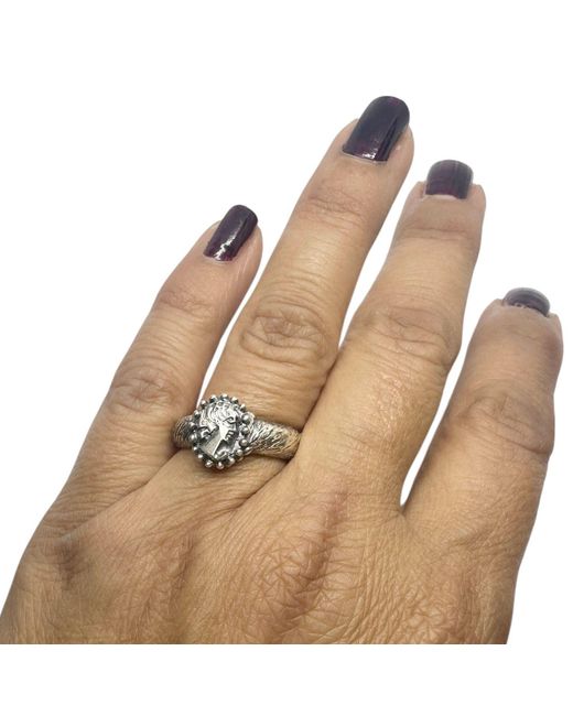 Tg-Jewellery by Tamara Gervasio White Cameo Muse Ring – Handcrafted Sterling-One Of A Kind