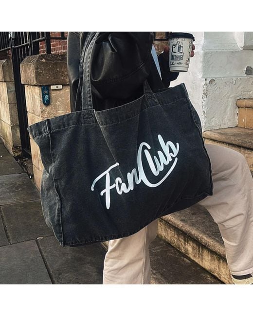 Fanclub Black The Everyday Core Washed Charcoal Tote Bag