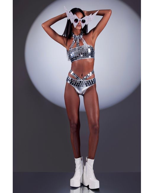 Harmonia Ny Gray Ampere Mirrored Bikini Set By Dani Watanabe