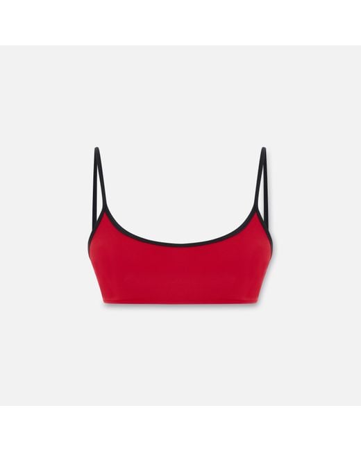 Pcfg Red The Solar Reflections Scoope Bikini Top