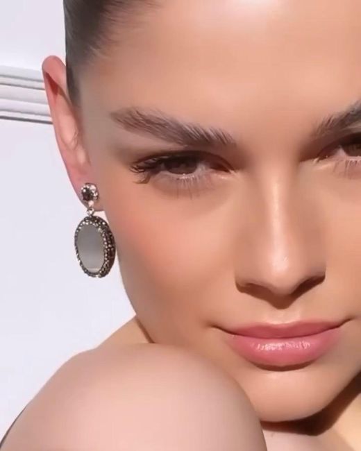 Crystals and Co Metallic Cabochon Single Drop Earrings
