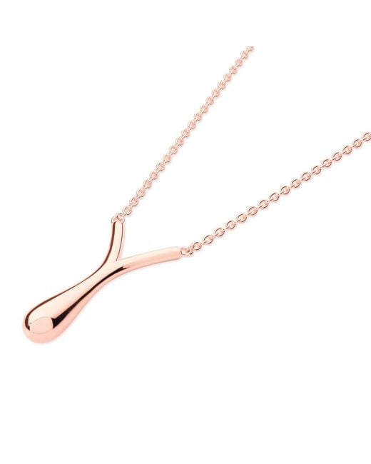 Lucy Quartermaine Metallic V Drop Pendant