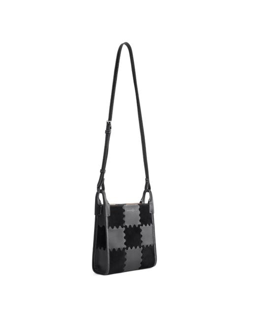 Orange Cube White Small Square Stitch Tote Bag