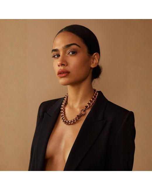 Sylvia Piechulla Metallic Chunky Aluminium Chain Necklace