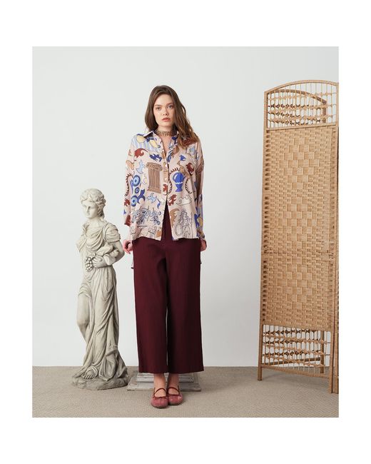 Iodes Blue Athens Oversized Shirt