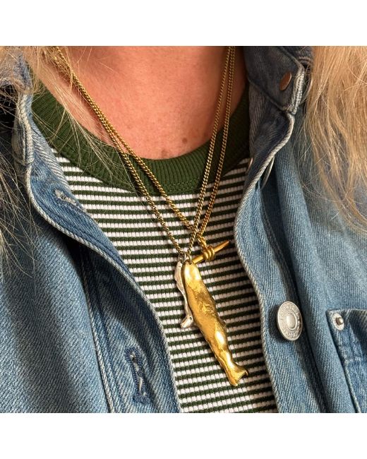 Posh Totty Designs Metallic Big Fish Little Fish Fortune Pendant Necklace