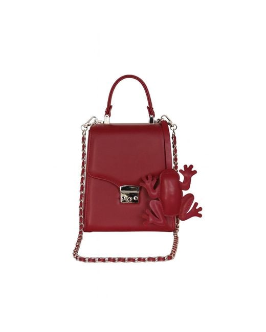 F3Rog by Rana Red Burgundy Crossbody Box Bag