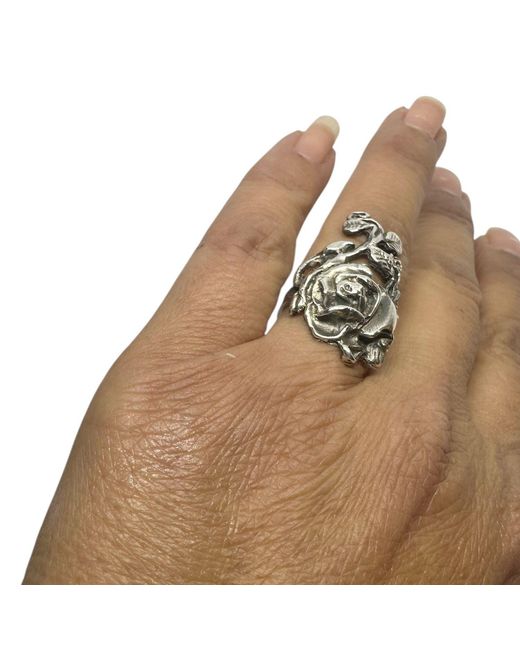 Tg-Jewellery by Tamara Gervasio Black Rosa Gothic Ring – Handcrafted Sterling Sculpture