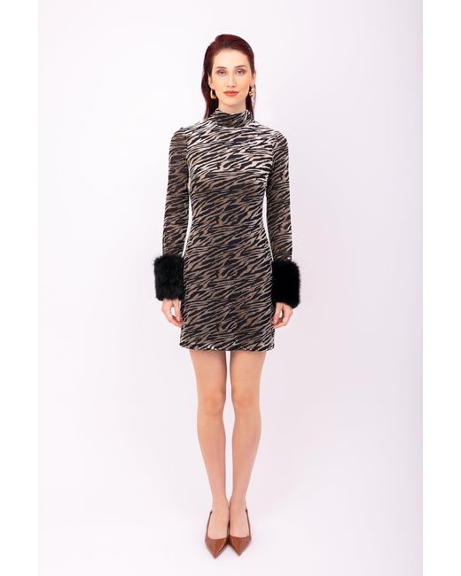 Amy Lynn Black Harriet Leopard Dress