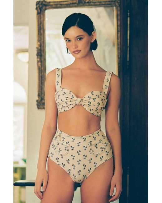 Montce Natural Cynthia Floral Hayden Bikini Top