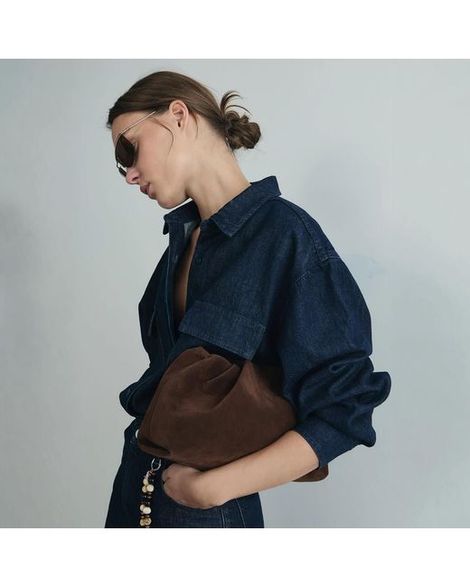 Sd Collection Black Cove Ruched Clutch