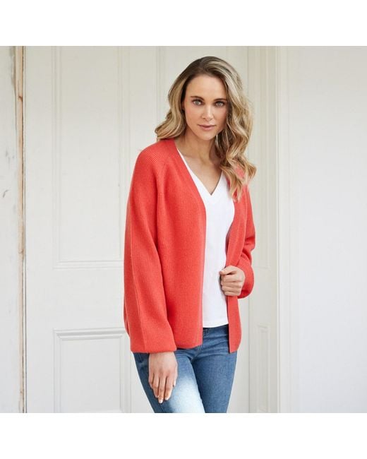 Cove Red Coral Cardigan