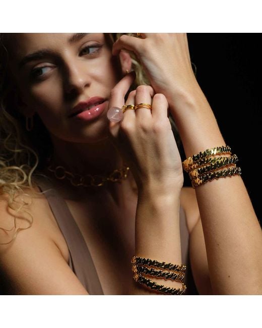 Amadeus Metallic Otto Pebble Bangle