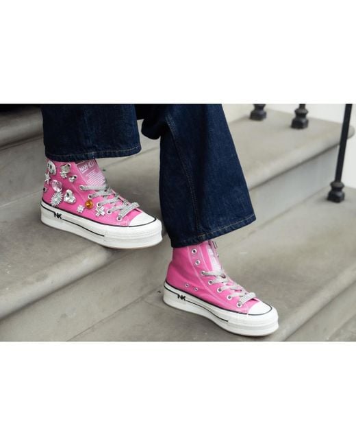 Keith Scarrott Shoes Pink Sorriso Embellished Hi-Top