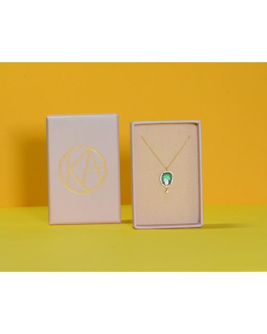 KAMARIA Pink Johari Lab Created Gemstone Necklace With Crystals