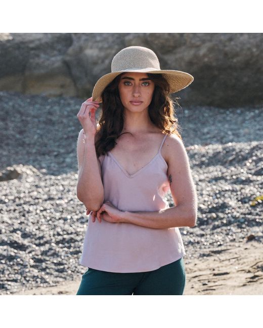 Italia A Collection Pink Lily Blush Camisole In Vegan Silk