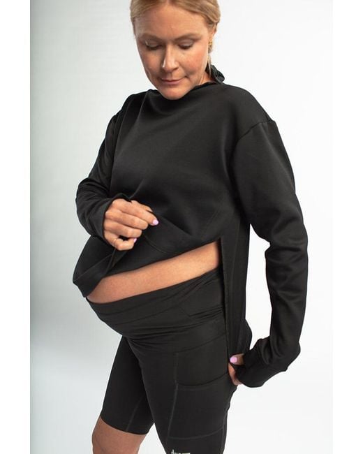 Duofit Maternity Activewear Black Mimi Pullover