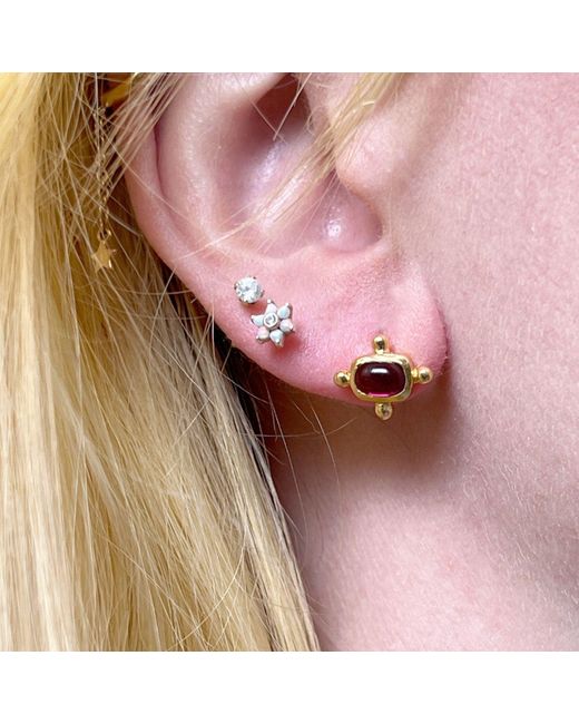 Mirabelle Red Beatriz Garnet Stud Earrings