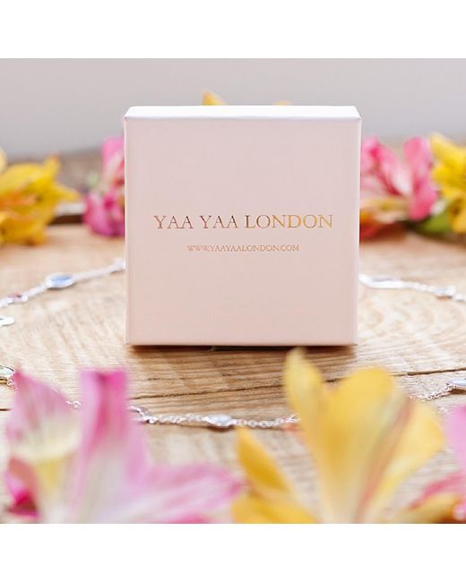 YAA YAA LONDON Sterling Silver Grande Blue Lavender Gemstone Adjustable Ring