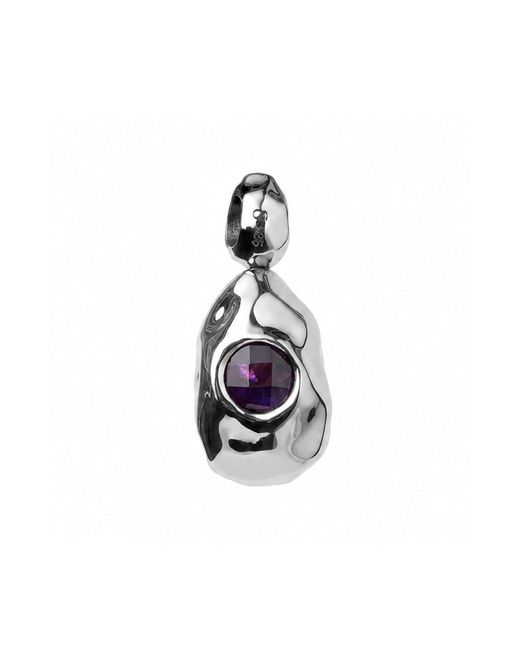Serotonin Complice White Pendant Molecule S With Amethyst