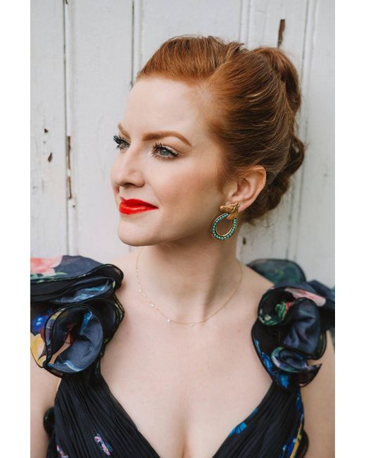 The Pink Reef Metallic Lexington Horse Earring