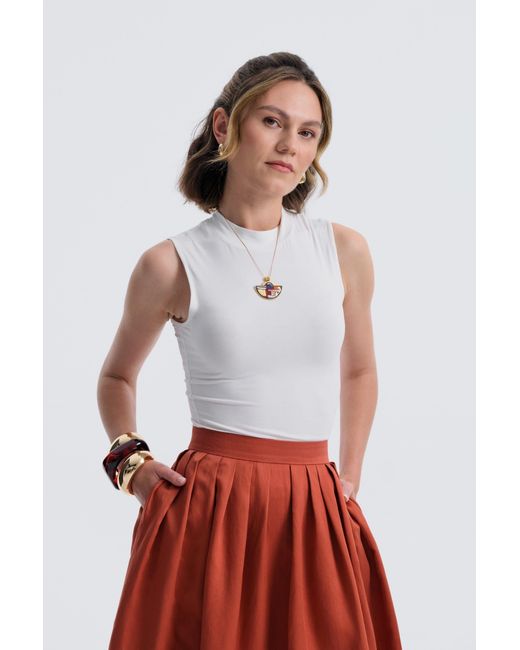 Baltér White Neutrals Antibes Clair Top