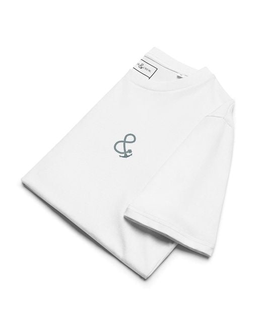 Anchor and Crew White Just Drift. Seeker Organic Cotton T-Shirt