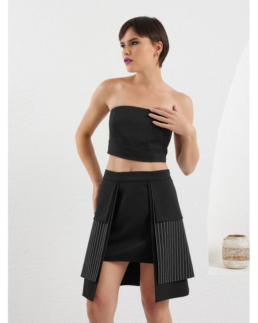 Lumina Eligma Black Dimensions Layered Skirt