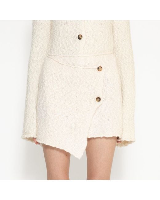 SVETA Milano Natural Thelma Alpaca Wool Miniskirt