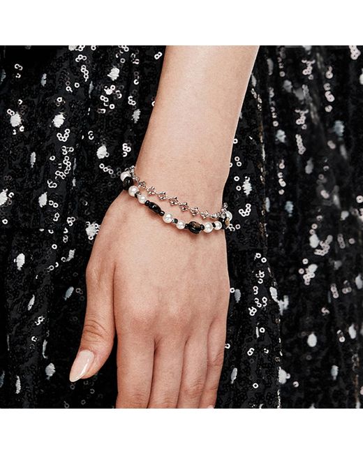 Undefined Jewelry Metallic Smile La Beaded Layered Bracelet Mmrz