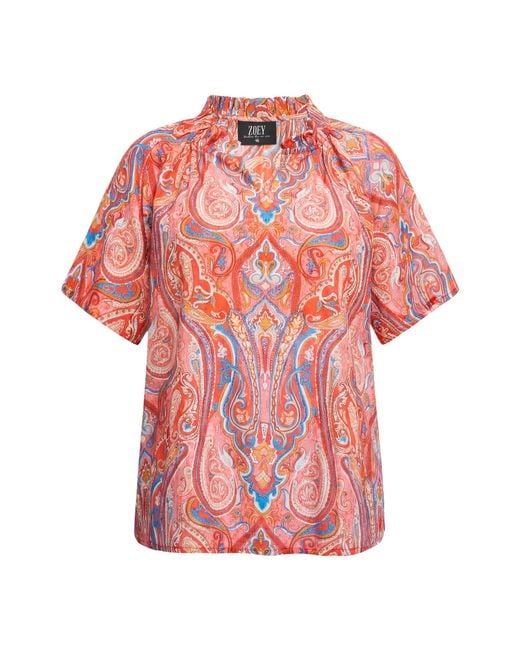 Zoe Red Veda Blouse