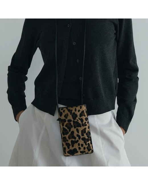 Sd Collection Black Mia Leopard Phone Bag