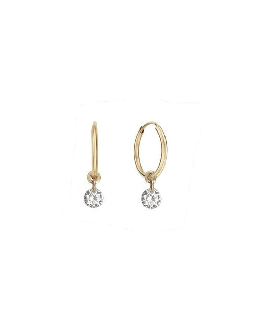 Lily Flo Jewellery Metallic Floating Diamond Huggie Hoops