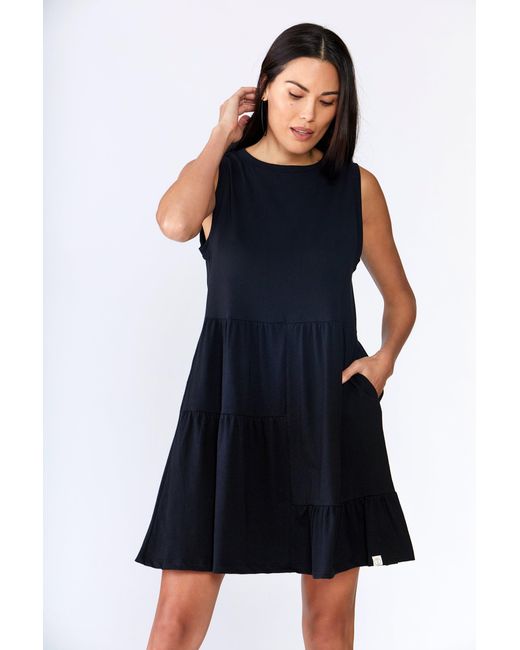 LOVETRUST Black Josephine Tiered Dress