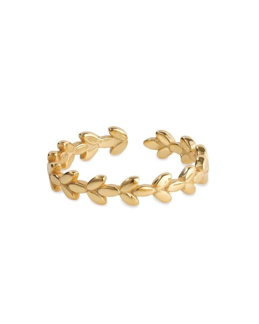 Elk & Bloom Metallic Promise Leaf Stacking Ring