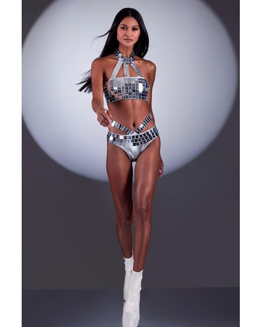Harmonia Ny Gray Ampere Mirrored Bikini Set By Dani Watanabe