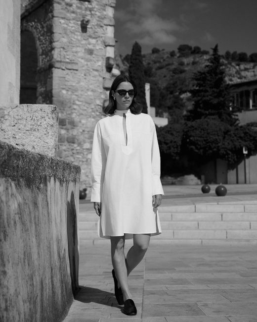 Fob Paris White Lola Shirt Dress