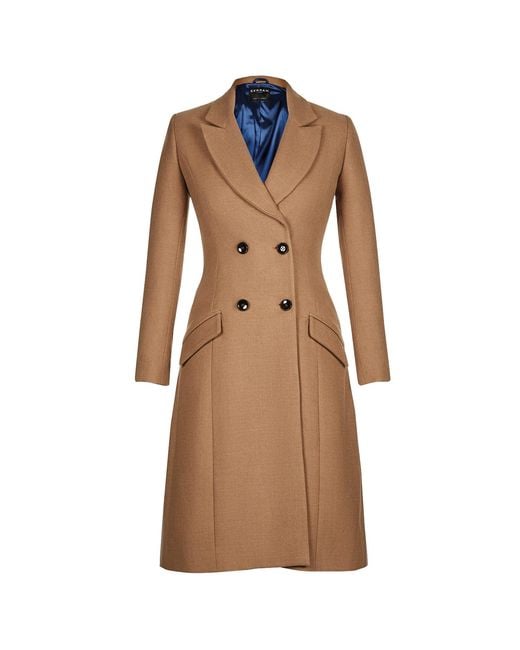 SEREN LONDON Brown Neutrals Classic Double-Breasted Coat