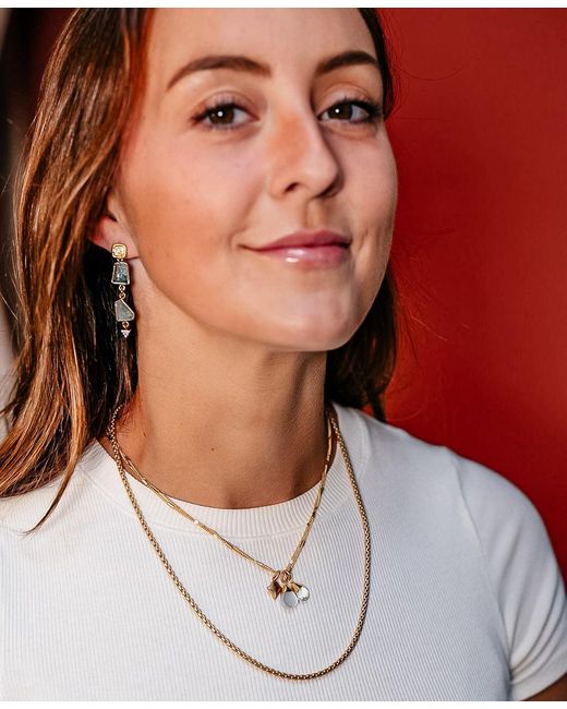 Loni Paul Jewelry Metallic Delicate Clear Quartz & Cats Eye Necklace