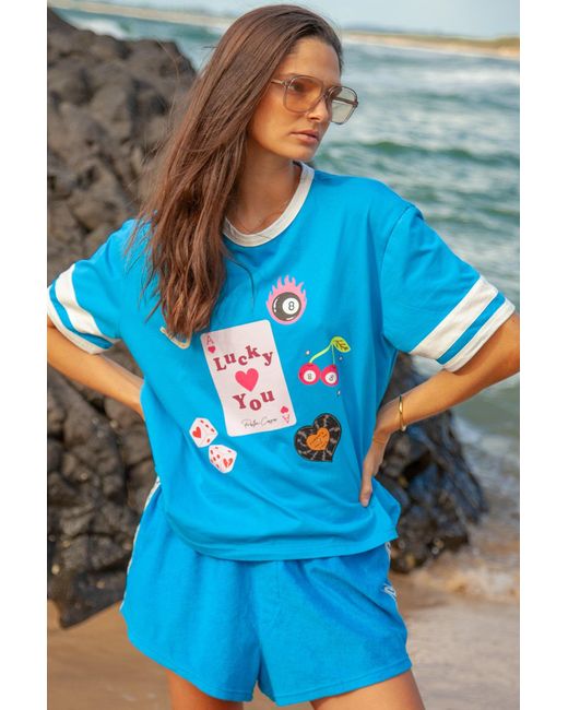 Palm Collective Blue Feeling Lucky T-Shirt